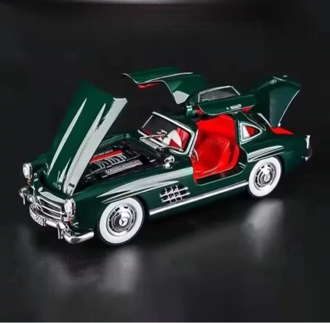 ماکت ماشین بنز 300 sl  دودزا برند چه ژی سبز یشمی