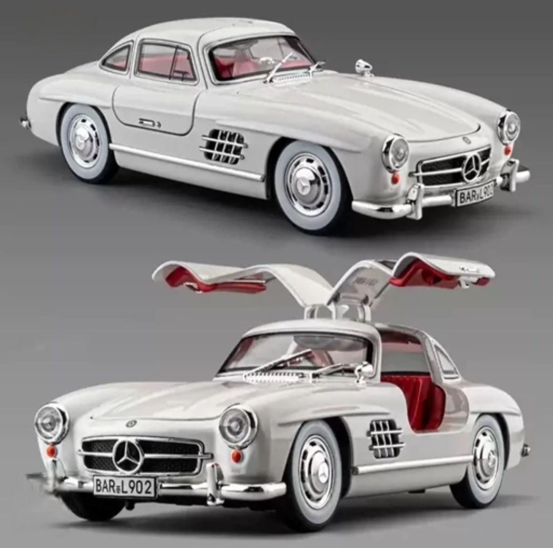 ماکت بنز کلاسیک sl300 دودزا سفید چه ژی