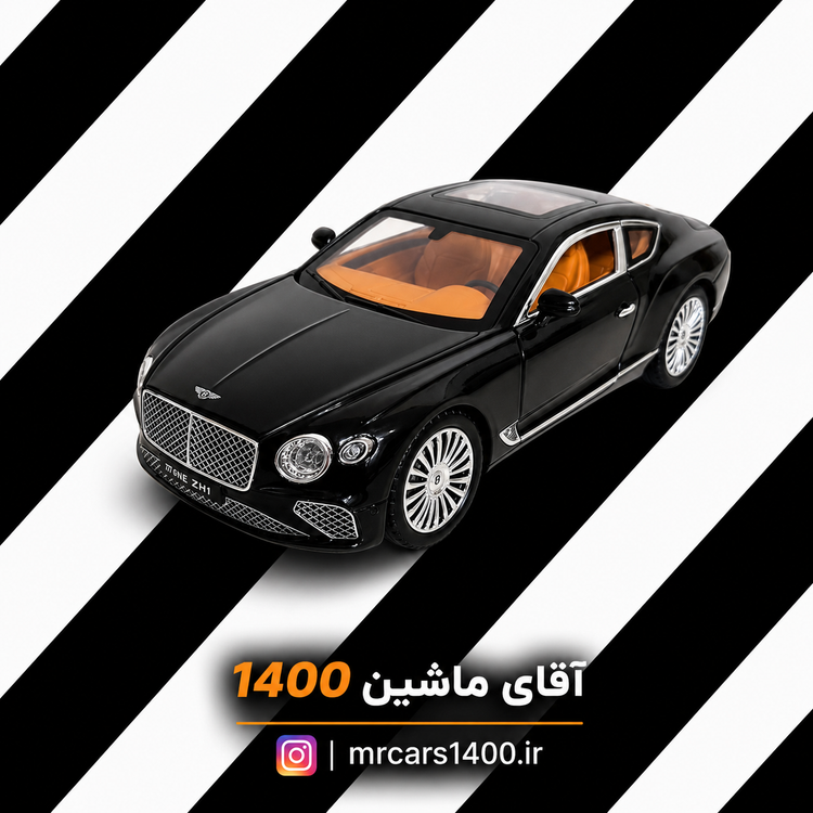 ماکت ماشین بنتلی دودزا برند چه ژی مقیاس ۱/۲۴ مشکی خرید قسطی